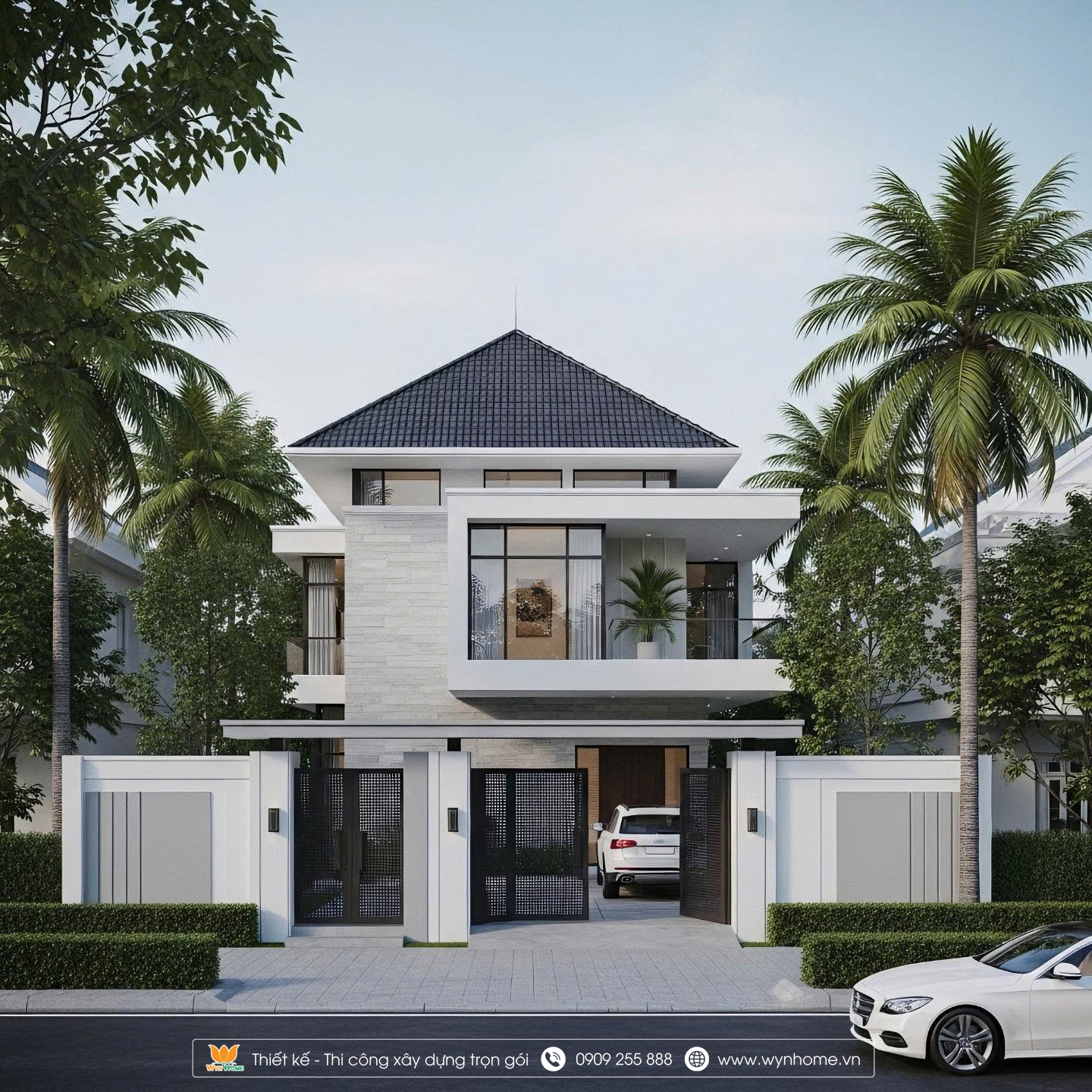 biệt thự hiện đại 3 tầng