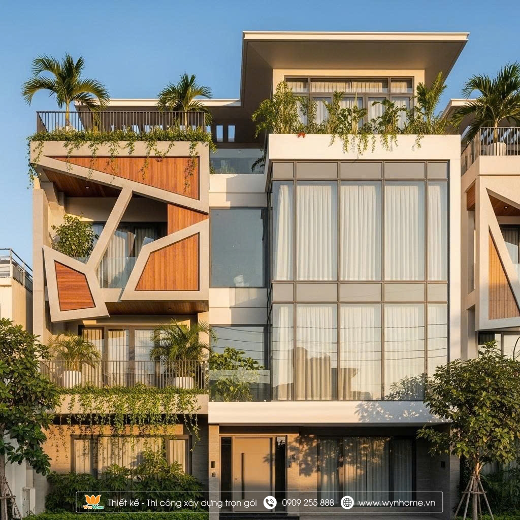 mẫu nhà phố hiện đại