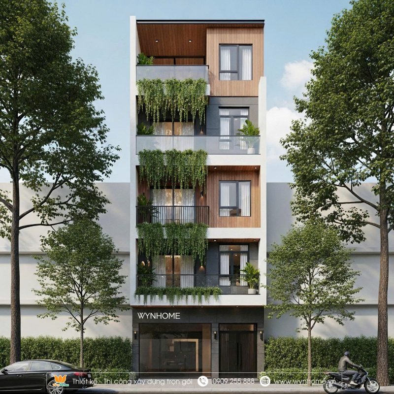 mẫu nhà 5 tầng đẹp