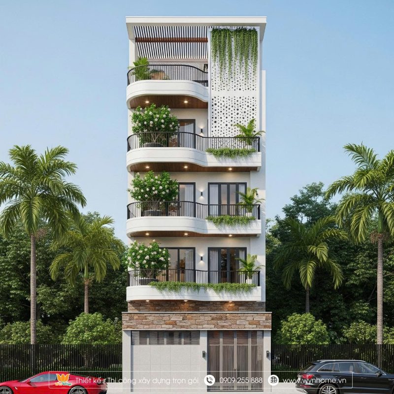 mẫu nhà 5 tầng đẹp