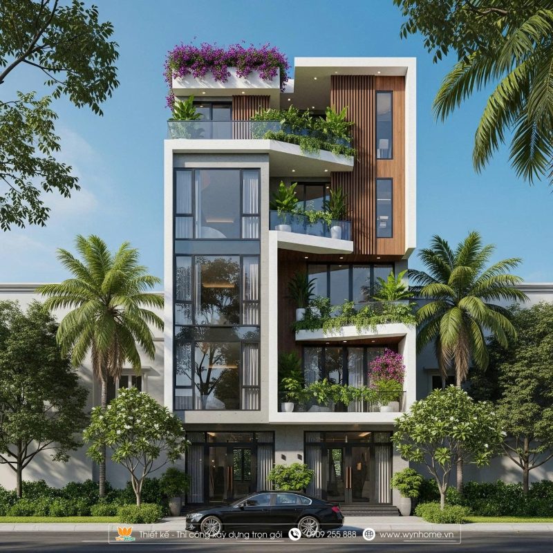 mẫu nhà 5 tầng đẹp