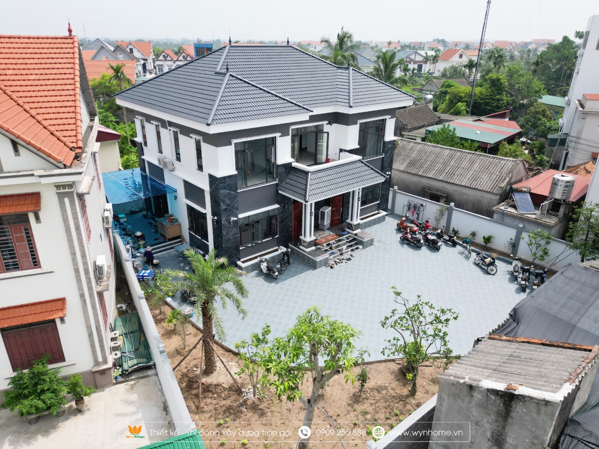 nhà mái nhật 2 tầng hiện đại