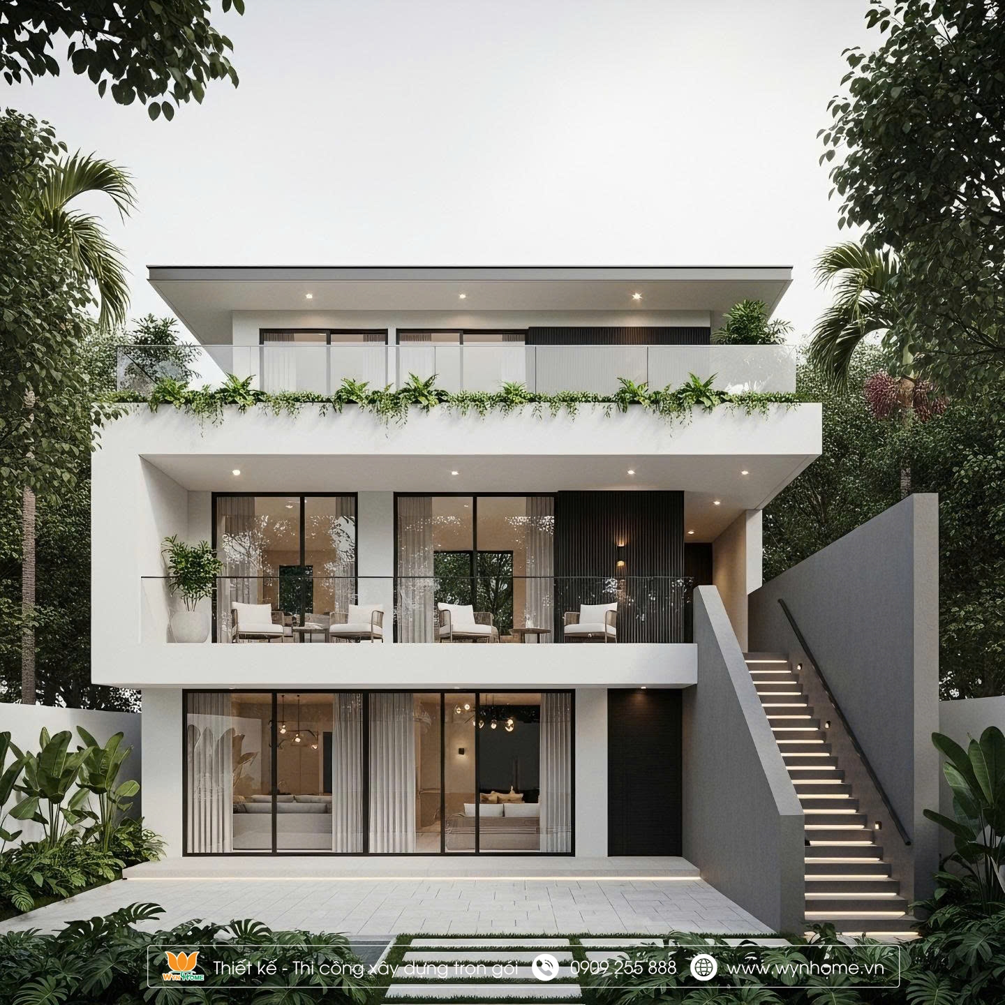 Biệt thự hiện đại 3 tầng – Mr. Tuấn