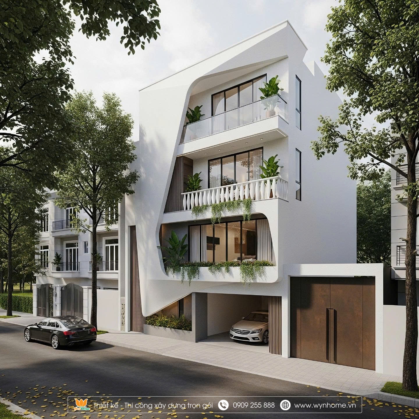 Nhà phố hiện đại 4 tầng – Mr. Thạo