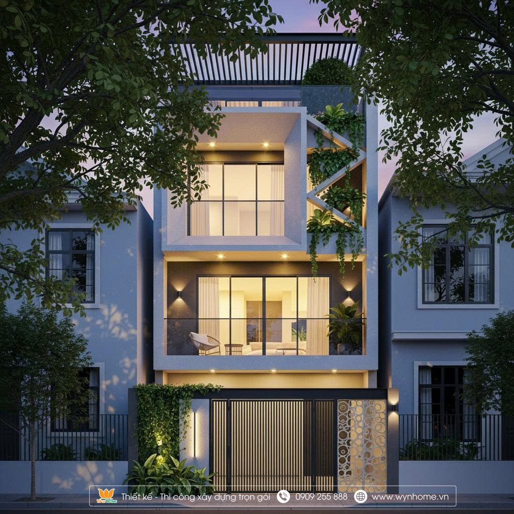 mẫu nhà 3 tầng hiện đại