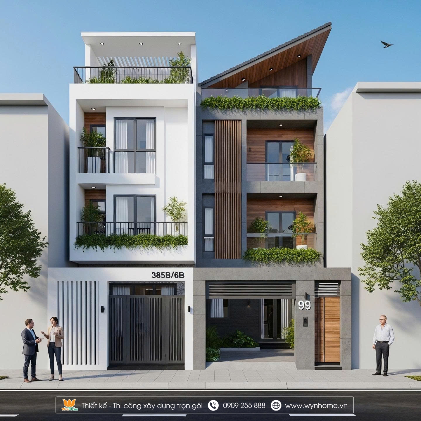mẫu nhà 3 tầng hiện đại