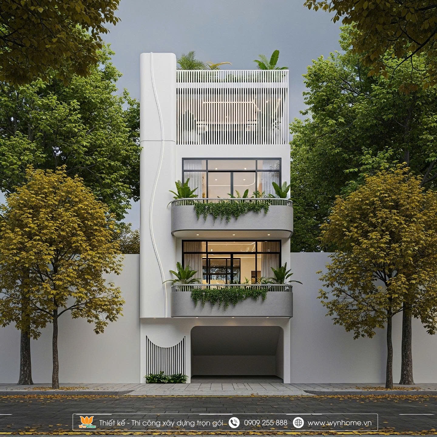 mặt tiền nhà phố đẹp