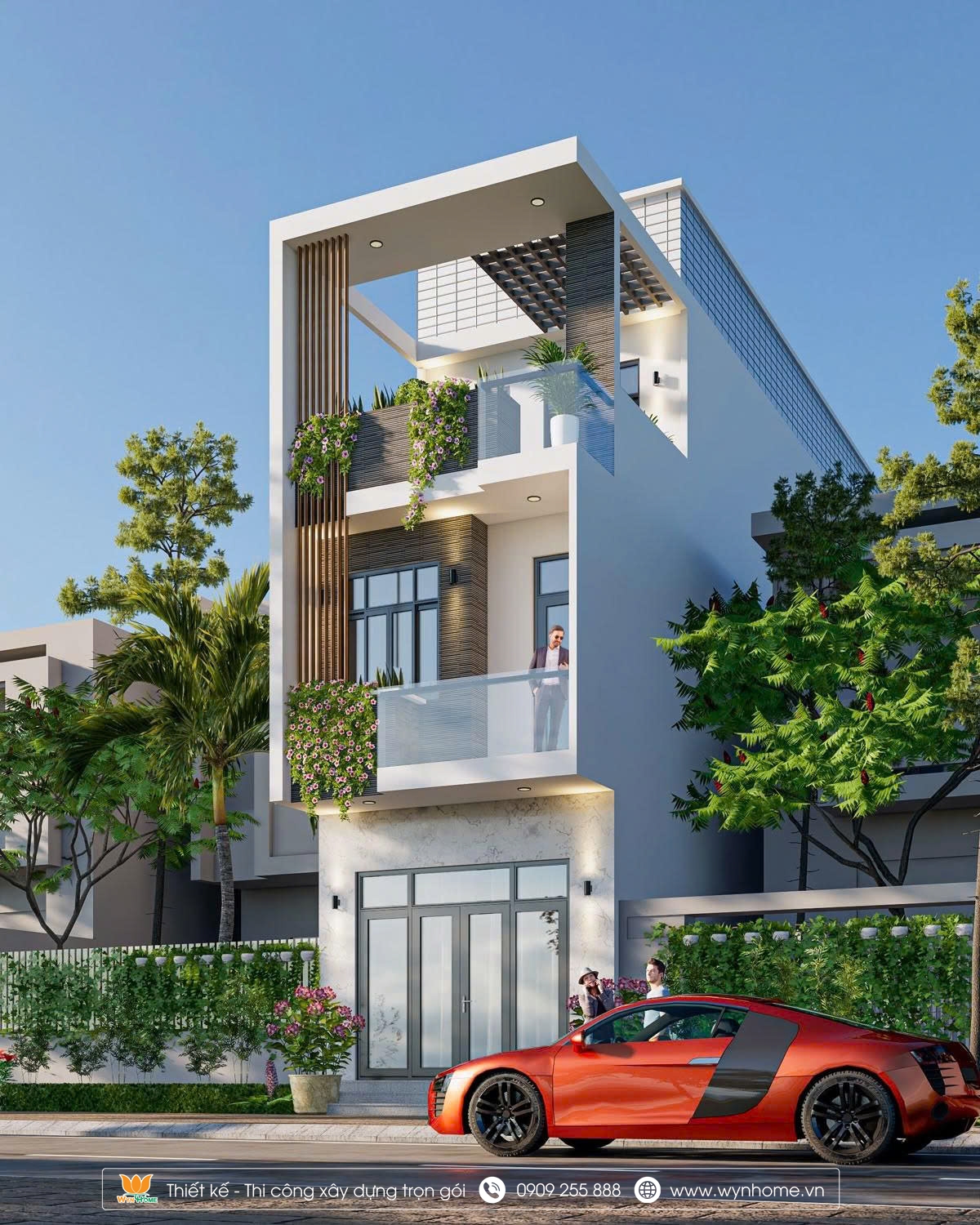 thiết kế nhà ống 3 tầng