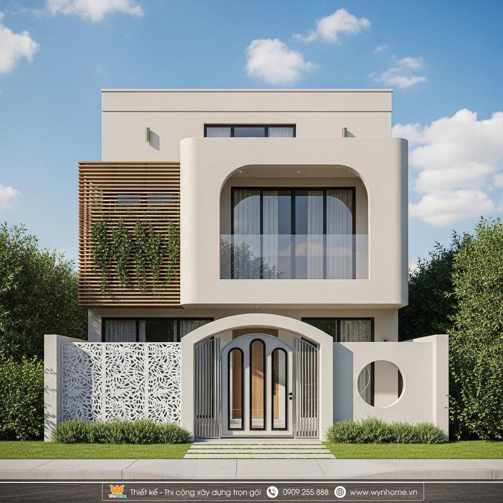 mẫu nhà vuông 3 tầng đẹp