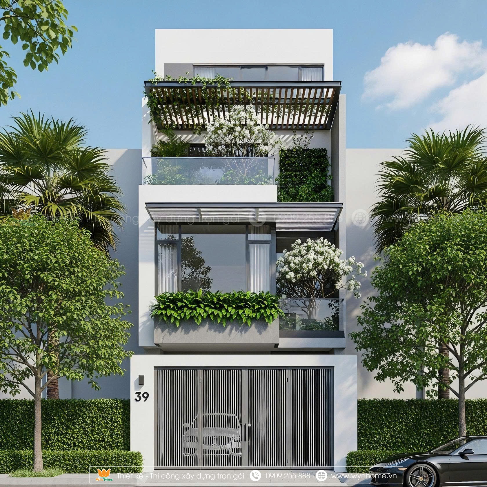 mẫu nhà ống 3 tầng mặt tiền 5m